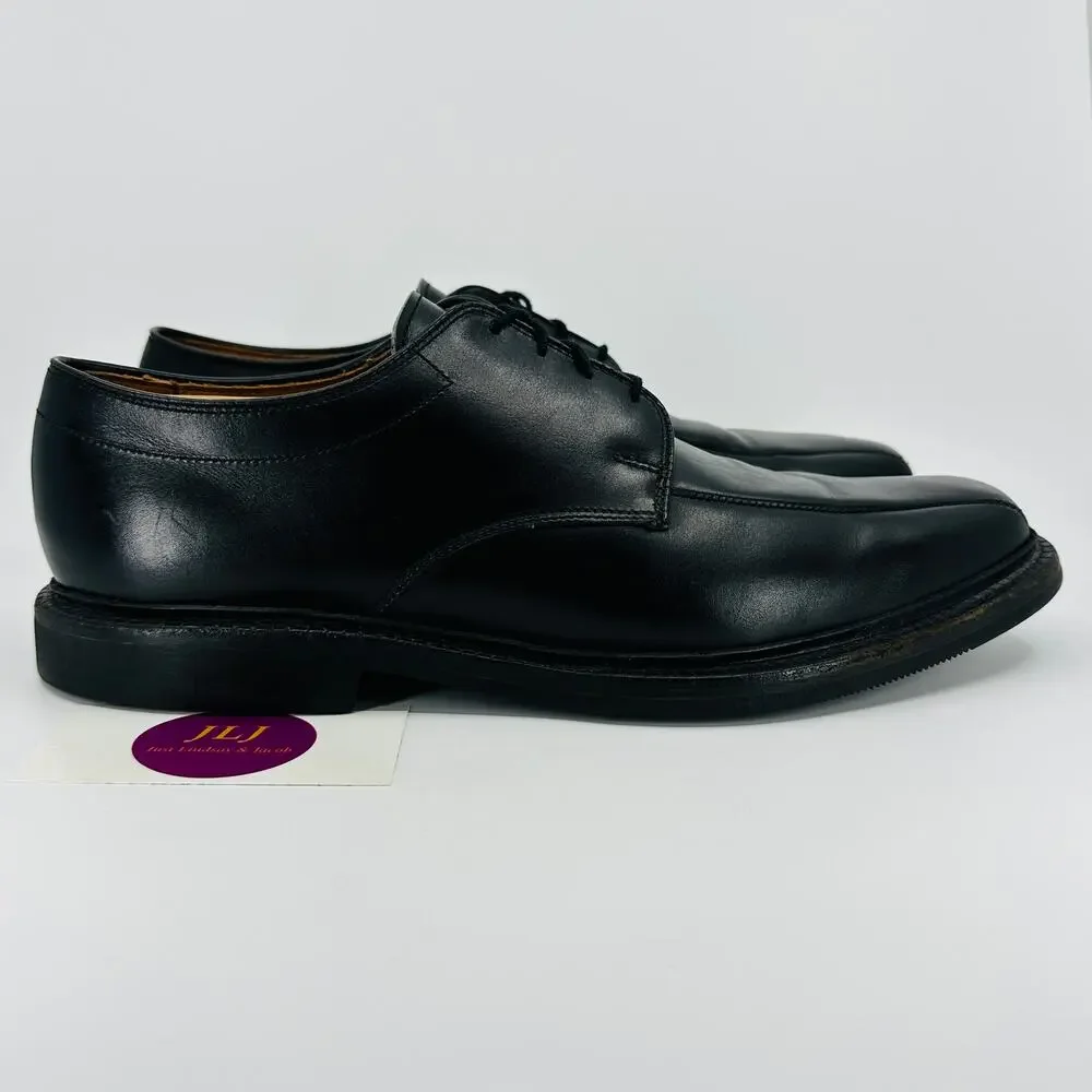 Allen Edmonds Men's Warren Black Leather Bicycle Toe Oxford Shoes Size 9.5 C